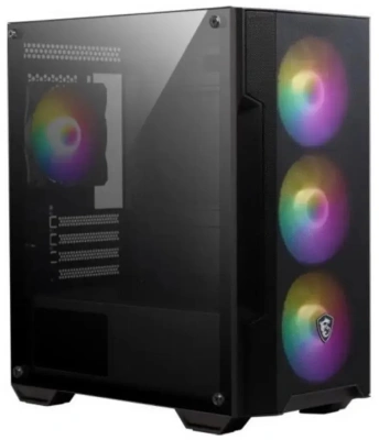 Компьютерный корпус MSI MAG FORGE M100A, Mini-Tower, черный [MAG FORGE M100A]