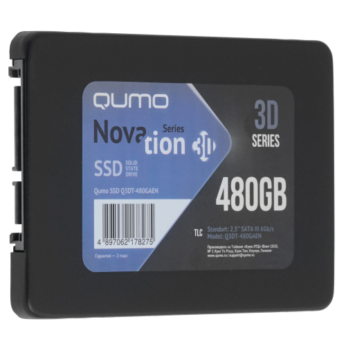 Накопитель SSD 480GB QUMO Novation TLC 3D [Q3DT-480GAEN]
