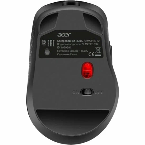 Мышь беспроводная Acer OMR310 черный, 1600 dpi,  кнопки - 7 [ZL.MCECC.031]