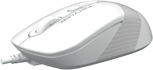 Мышь проводная A4Tech Fstyler FM10S белый/серый, 1600 dpi, USB, кнопки - 4 [FM10S USB WHITE]