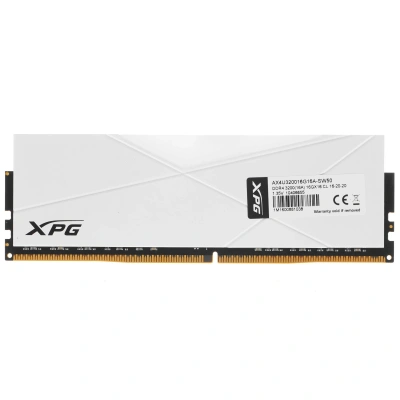 Оперативная память 16GB Adata DDR4 3200 DIMM XPG SPECTRIX D50 RGB White Gaming Memory AX4U320016G16A-SW50 Non-ECC, CL16, 1.35V, Heat Shield, RTL [AX4U320016G16A-SW50]