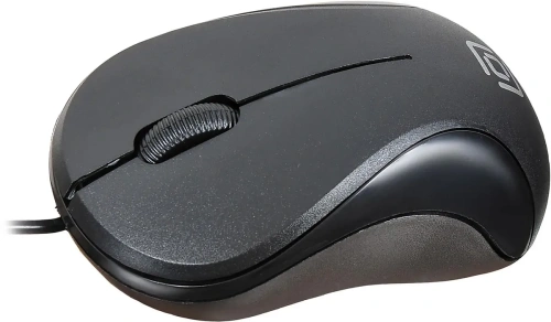 Мышь проводная Oklick 115S черный, 1200 dpi, USB, кнопки - 3 [115S черный]