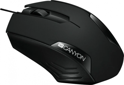 Мышь проводная Canyon CM-02 черный, 1000 dpi, USB, кнопки - 3 [CNE-CMS02B]
