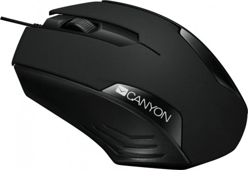 Мышь проводная Canyon CM-02 черный, 1000 dpi, USB, кнопки - 3 [CNE-CMS02B]