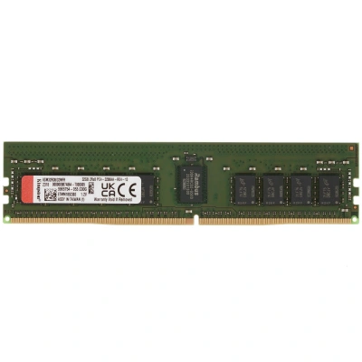 Оперативная память Kingston 32GB Kingston DDR4 3200 DIMM Server Premier Memory KSM32RD8/32MFR KSM32RD8/32MFR, ECC, Reg, CL22, 1.2V, [KSM32RD8/32MFR]