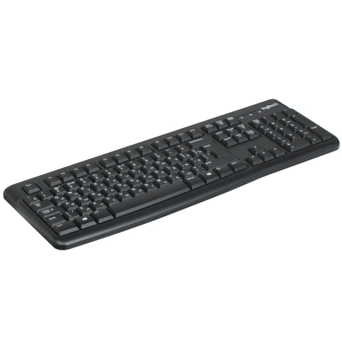 Клавиатура Logitech K120 EER проводная, USB, черный [920-002506]