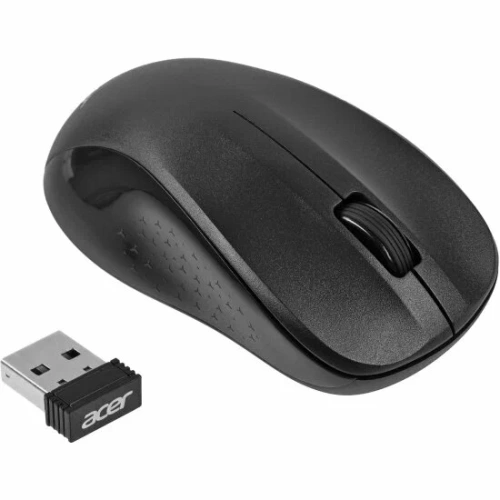 Мышь беспроводная Acer OMR302 черный, 1200 dpi, радиоканал, USB, кнопки - 3 [ZL.MCECC.01X]