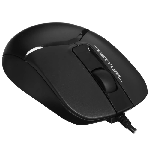 Мышь проводная A4Tech Fstyler FM12 черный, 1200 dpi, USB, кнопки - 3 [FM12 BLACK]