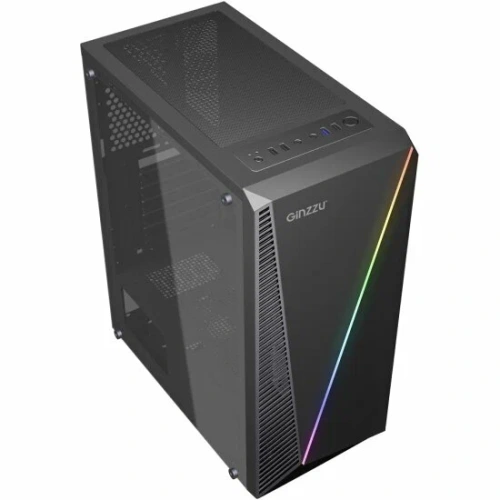 Компьютерный корпус Ginzzu SL150 панель с RGb подсветкой [SL150]