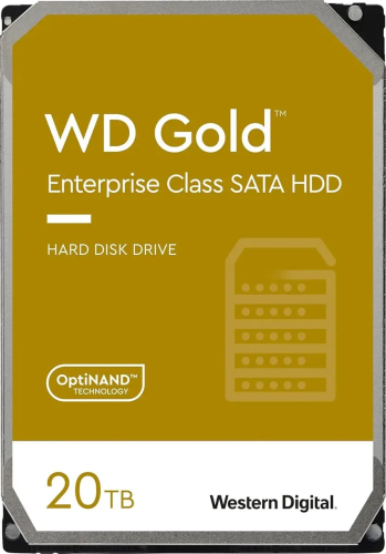 Жесткий диск Western Digital 3.5&quot;; 20TB Gold SATA3, Cache 291MB, 7200 rpm [WD202KRYZ]