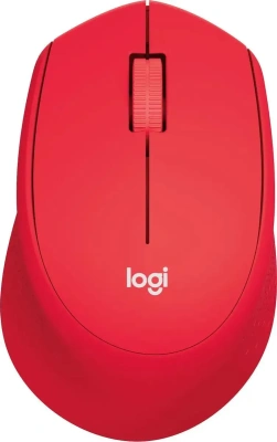 Мышь беспроводная Logitech M280 красный, 1000 dpi, радиоканал, USB, кнопки - 3 [910-004308]