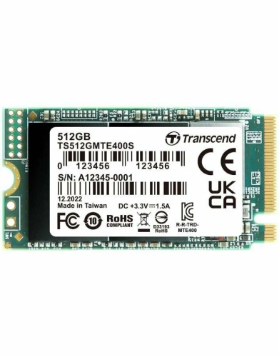 Накопитель SSD 512 Gb Transcend MTE400S, 3D TLC NAND, M.2 2242,PCI-E 4x [TS512GMTE400S]