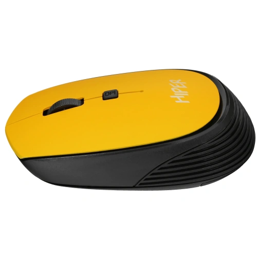 Мышь беспроводная HIPER HOMW-085 желтый, 1600 dpi, радиоканал, USB, кнопки - 4 [HOMW-085]