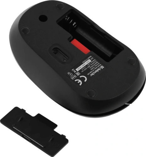 Мышь беспроводная Defender Hit MM-495 черный, 1600 dpi, радиоканал, USB, кнопки - 3 [52495]