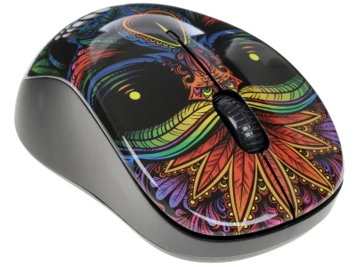 Мышь беспроводная Qumo Office M41 Totem черный, 1600 dpi, радиоканал, USB, кнопки - 4 [Office M41 Totem]