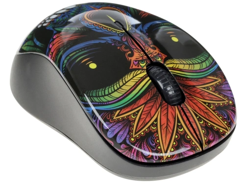 Мышь беспроводная Qumo Office M41 Totem черный, 1600 dpi, радиоканал, USB, кнопки - 4 [Office M41 Totem]