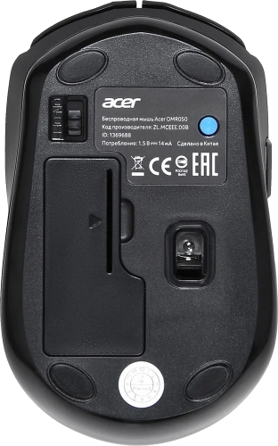 Мышь беспроводная Acer OMR050 черный, 1600 dpi, кнопки - 6 [ZL.MCEEE.00B]