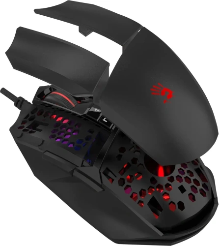 Мышь проводная A4Tech Bloody W65 Max Mini черный, 12000 dpi, USB, кнопки - 9 [W65 MAX MINI STONE BLACK]