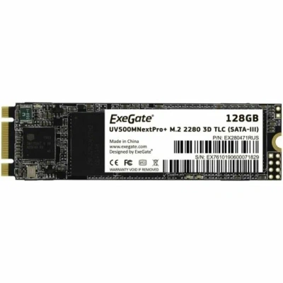 Накопитель SSD ExeGate NextPro+ UV500TS128, 128Gb, M.2, SATA 3, R/W 558/497 [EX280471RUS]