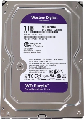 Жесткий диск WD 1Tb WD10PURZ Purple, SATA III [WD10PURZ]