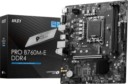 Материнская плата MSI PRO B760M-E DDR4, LGA 1700, Intel B760 [PRO B760M-E DDR4]
