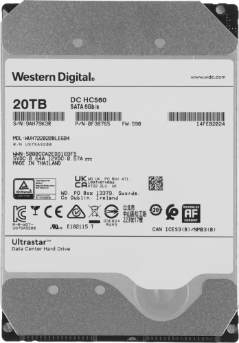 Жесткий диск HDD Western Digital WUH722020BLE604 20TB 7200rpm SATA-III 512Mb 3.5&quot; [0F38765]