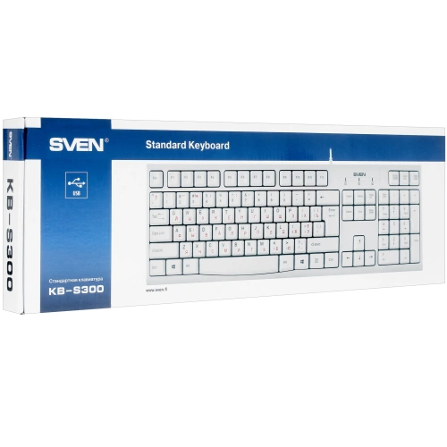 Клавиатура SVEN KB-S300 белая [SV-016647]