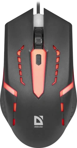 Мышь проводная Defender Hit MB-601 черный, 1200 dpi, USB, кнопки - 4 [52601]