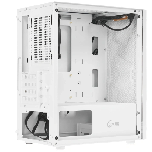 Компьютерный корпус Powercase Mistral Micro Z3W Mesh LED, Tempered Glass, 2x 140mm + 1х 120mm 5-color fan, белый, mATX [CMIMZW-L3]