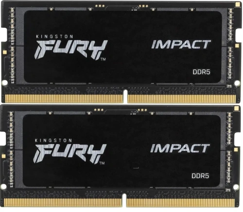 Память оперативная Kingston FURY Impact PnP черный 32Gb 5600MT/s DDR5 CL40 SODIMM (Kit of 2) KF556S40IBK2-32 [KF556S40IBK2-32]
