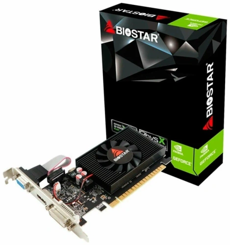 Видеокарта Biostar PCI-E GT710-2GB D3 LP NVIDIA GeForce GT 710 2Gb 64bit DDR3 [VN7103THX6]