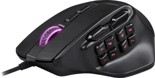 Мышь проводная REDRAGON Aatrox черный, 12400 dpi, USB, кнопки - 15 [71276]
