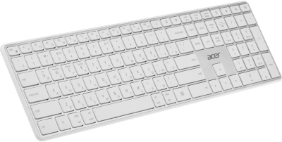 Клавиатура Acer OKR301 (ZL.KBDEE.015) беспроводная, USB, Bluetooth/Радиоканал, белый/серебристый [ZL.KBDEE.015]