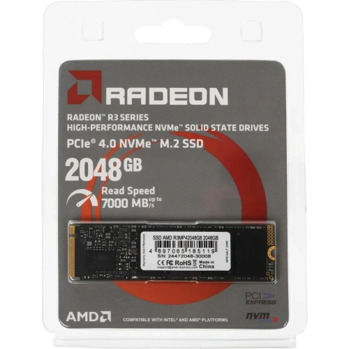 Накопитель SSD AMD PCIe 4.0 x4 2Tb Radeon M.2 2280 [R3MP42048G8]