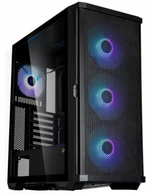 Корпус ZALMAN Z10 PLUS, без БП, боковое окно (закаленное стекло), черный,  ATX [Z10 Plus]
