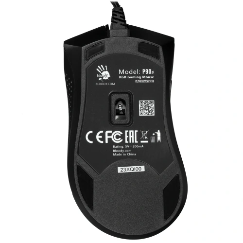 Мышь проводная A4Tech Bloody P90s черный, 8000 dpi, USB [P90S STONE BLACK]