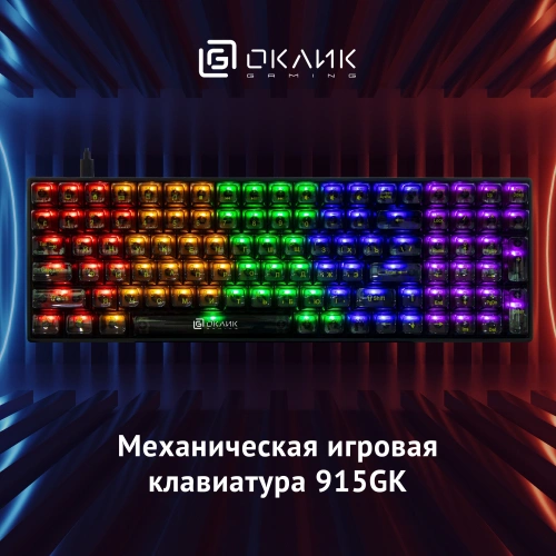 Клавиатура Oklick 915GK (1790371) проводная, USB, черный [1790371]
