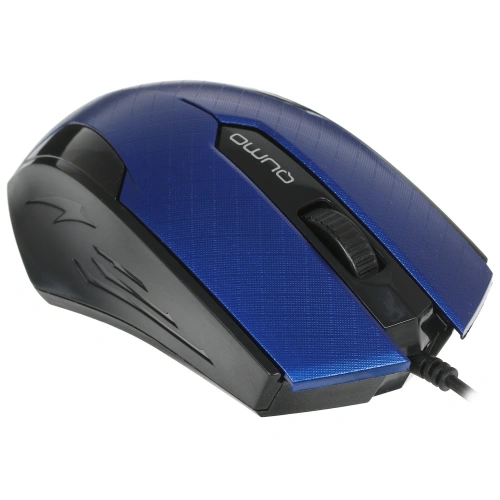 Мышь проводная Qumo Office M14 синий, 1000 dpi, USB, кнопки - 3 [M14 Blue]