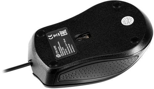 Мышь проводная Oklick 225M черный, 1200 dpi, USB, кнопки - 3 [225M черный]