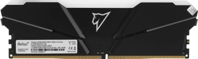Оперативная память DDR 4 DIMM 16Gb PC25600, 3200Mhz, Netac Shadow NTSRD4P32SP-16E, RGB, C16 Grey, с радиатором [NTSRD4P32SP-16E]