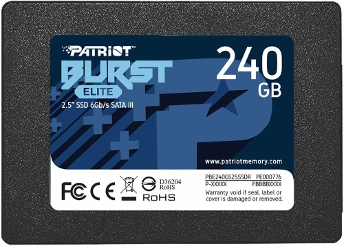 Накопитель SSD Patriot Burst Elite 240GB, SATA 2.5&quot;, PBE240GS25SSDR, 450/320, RET [PBE240GS25SSDR]
