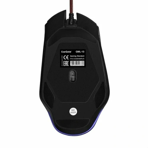 Мышь проводная ExeGate Gaming Standard Laser GML-13 черный, 4000 dpi, USB, кнопки - 8 [EX289489RUS]