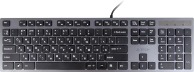 Клавиатура A4Tech KV-300H серый/черный USB slim [84670]