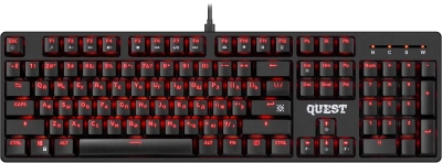 Клавиатура Defender Quest GK-596 RU (45596) проводная, USB, черный [45596]