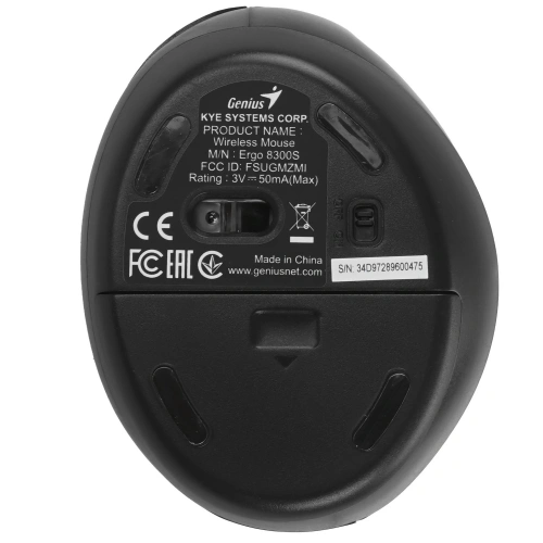 Мышь беспроводная Ergo 8300S серая (Iron Grey), вертикальная [31030037401]