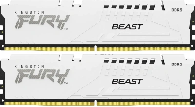 Оперативная память Kingston 32GB 5600MHz DDR5 CL40 DIMM (Kit of 2) FURY Beast White XMP [KF556C40BWK2-32]