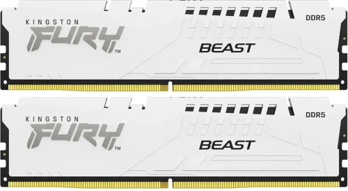 Оперативная память Kingston 32GB 5600MHz DDR5 CL40 DIMM (Kit of 2) FURY Beast White XMP [KF556C40BWK2-32]