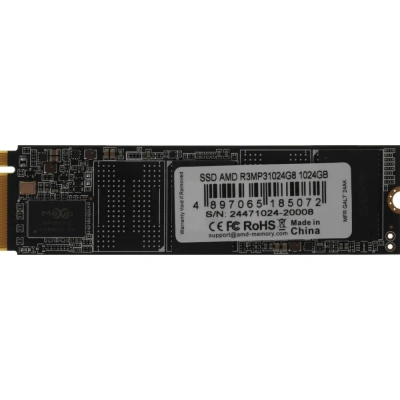 Накопитель SSD AMD Radeon 1Tb, PCIe 3.0 x4, M.2 2280, NVMe, R/W 3500/3100 [R3MP31024G8]
