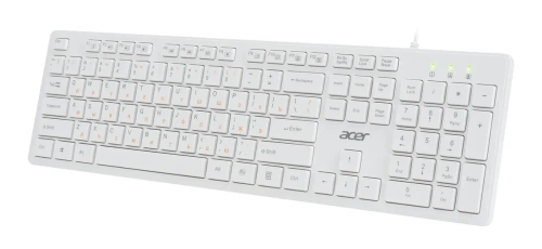 Клавиатура Acer OKW123 проводная, USB, белый [ZL.KBDEE.00D]
