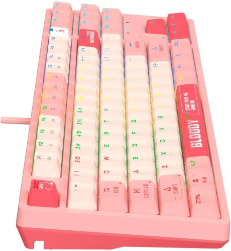 Клавиатура A4Tech Bloody S87 Energy проводная USB розовый [S87 USB  ENERGY PINK]